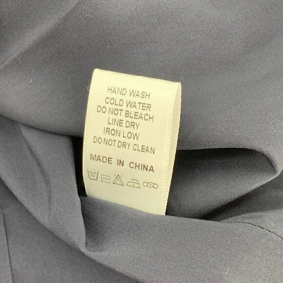 Gilli Navy Blue w/ Details V-Neck Lined Dress - Picture 7 of 8